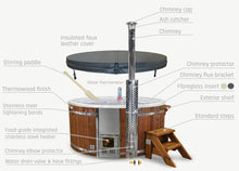 Load image into Gallery viewer, Deluxe Wood Burning Hot Tub XL